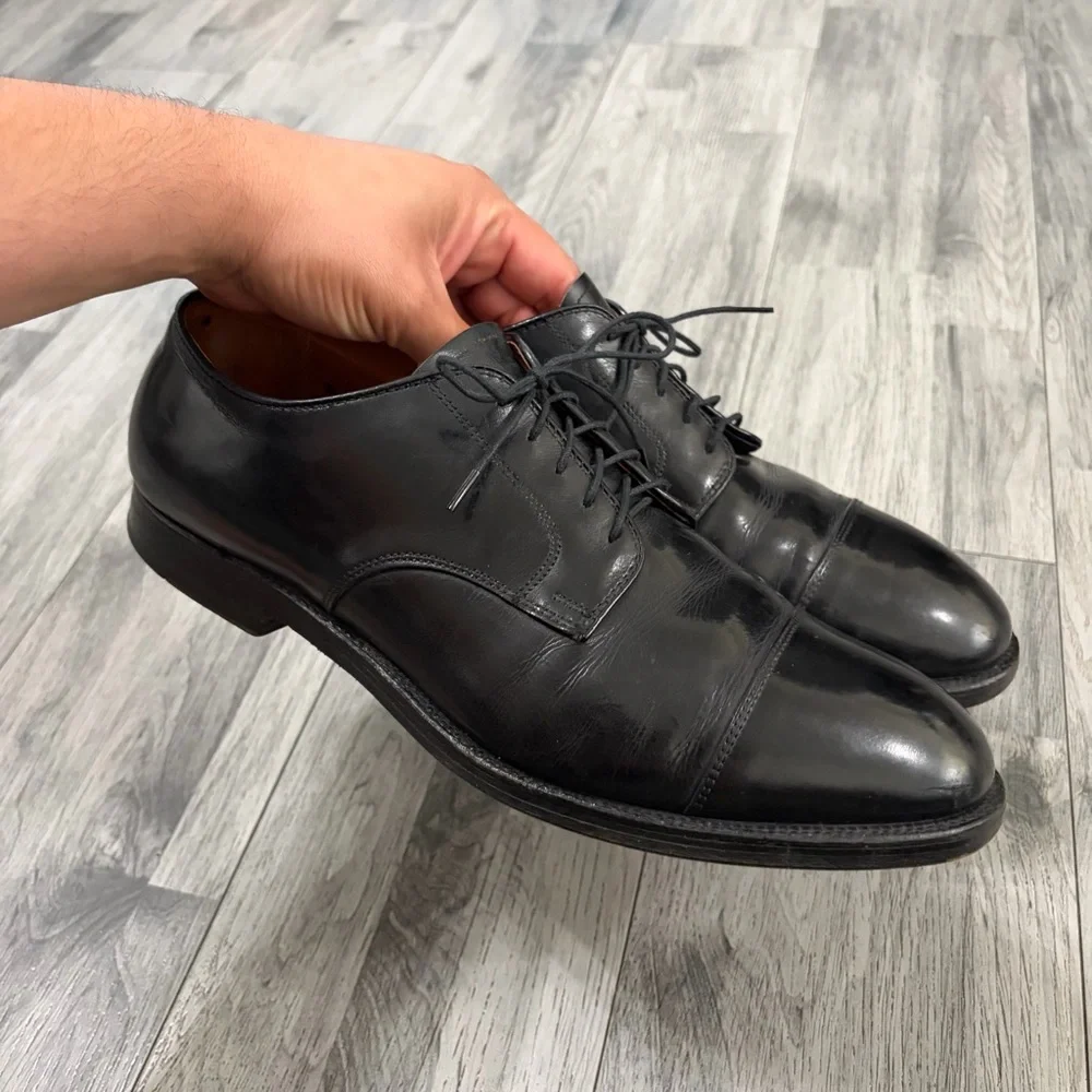 ALDEN for BROOKS BROTHERS Black Leather Men's Dress Captoe Shoes Sz 11D